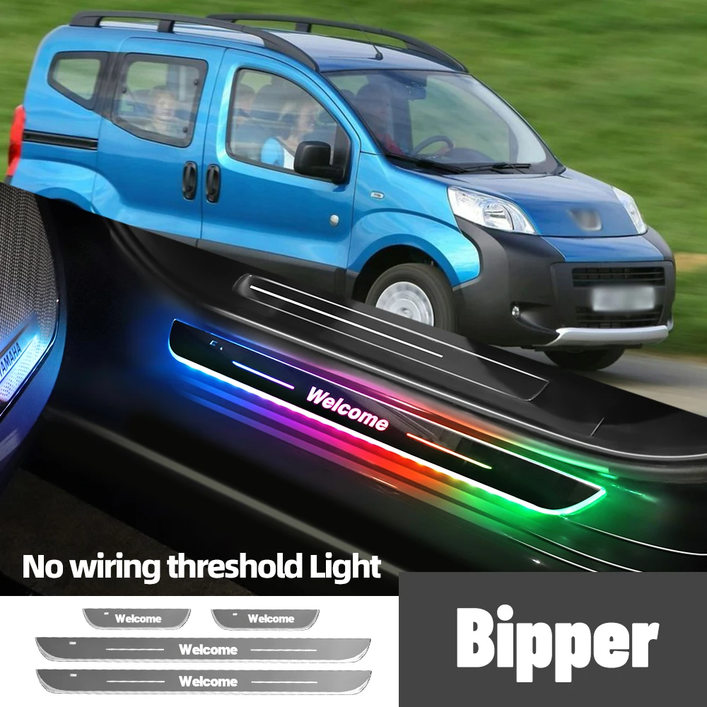 

For Peugeot Bipper 2008-2013 2010 2011 2012 Car Door Sill Light Customized Logo LED Welcome Threshold Pedal Lamp Accessories