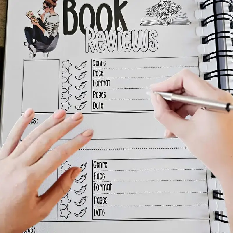 Boek Lezen Journal Leeslijst Challenge Planner Boek Recensies Lezen Tracker Leeslijst Challenge A5 Notebook Spiraalboek