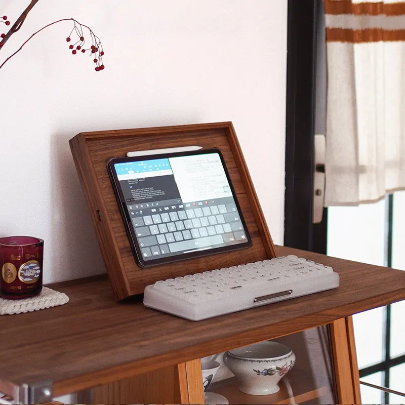 Universal Solid Wood Tablet Stand Desktop Photo Display Holder Multi-purpose Tabletop Bracket Picture Presentation Accessories