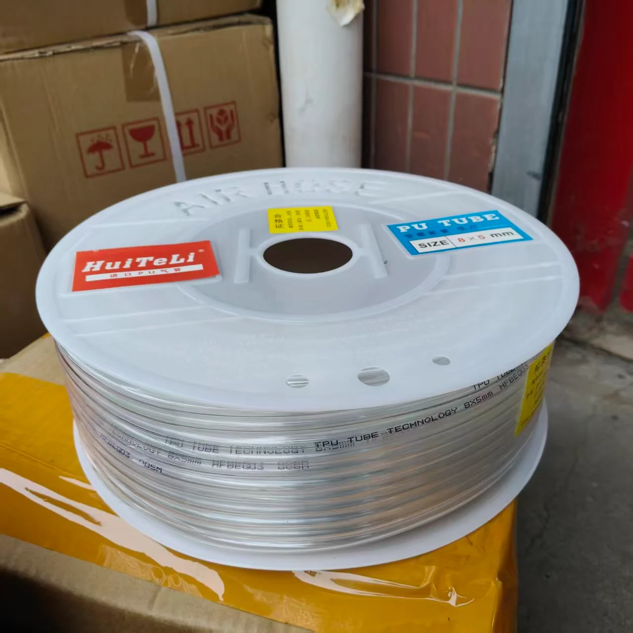 خرطوم هواء PU 8 × 5 مم، أنابيب PE للاستخدام في جميع المواسم، مقاوم للضغط العالي لضاغط الهواء، ومضخة المياه، ونقل الزيت #3