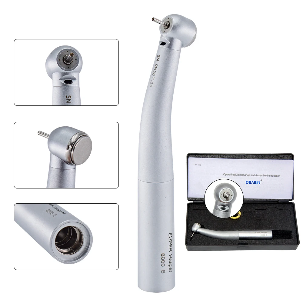 

Dental 8000B 25000 LUX ceramic bearing fiber high speed Air Turbine Handpiec Handpiece For KAVO coupler 4 holes spray water