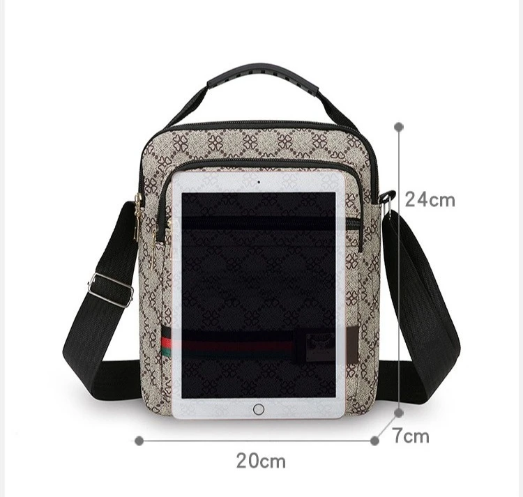 Herren-Umhängetasche, mehrschichtig, große Kapazität, wasserdicht, Oxford-Material, lässig, für Business, Schultertasche, Messenger-Tasche für Reisen und den täglichen Arbeitsweg – Detail 4