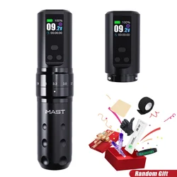 Mast Tattoo Fold 2 Pro Draadloze Tattoo Machine 7 Verstelbare Slag Kleur Scherm Pen 2000Mah Grote Capaciteit Batterij Machine