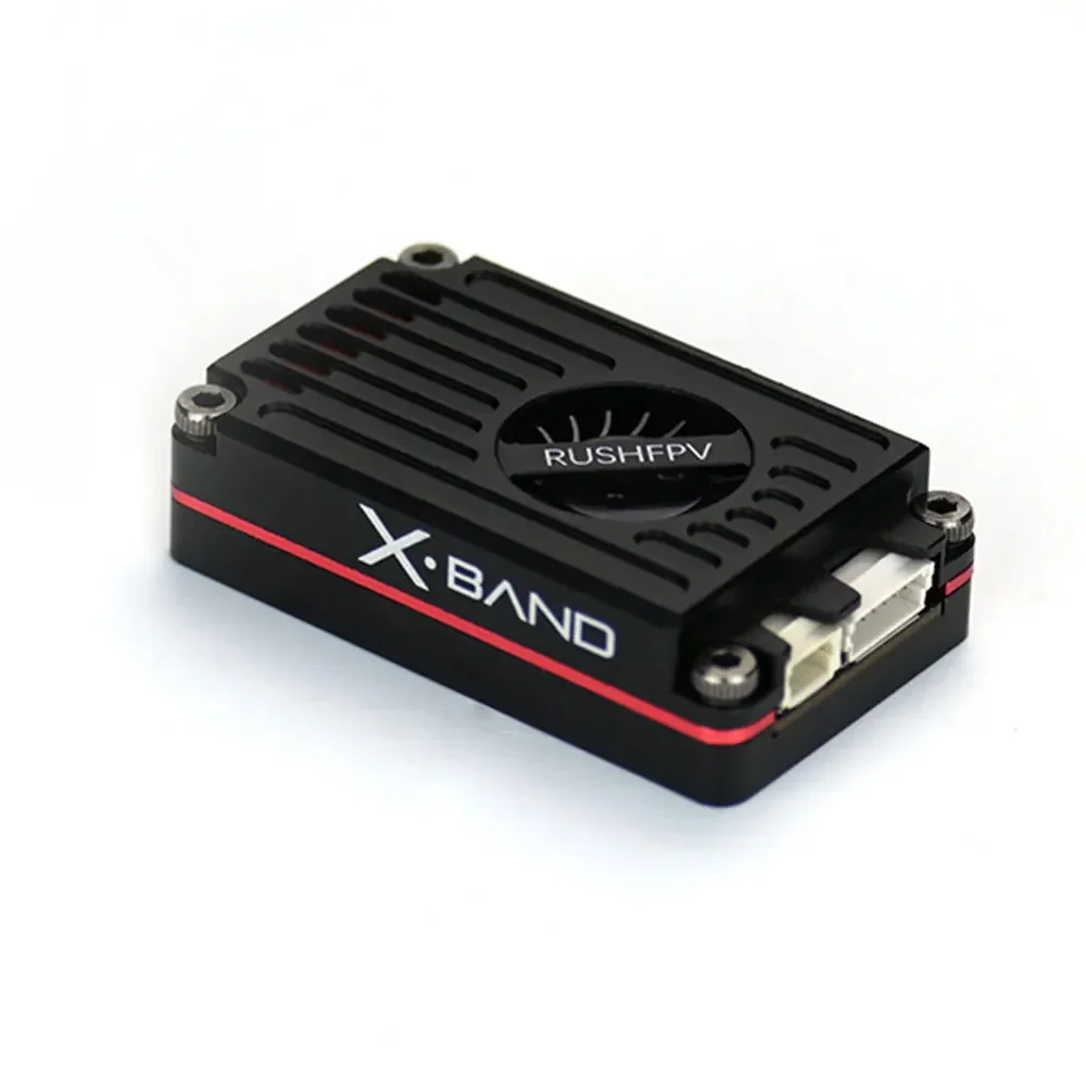 Rushfpv max solo xbandトランスミッター,4.9g 2.5w 8ch vtx 4.9ghz,cncシェル,rcfpvレンジレーシングドローン用の内蔵冷却ファン