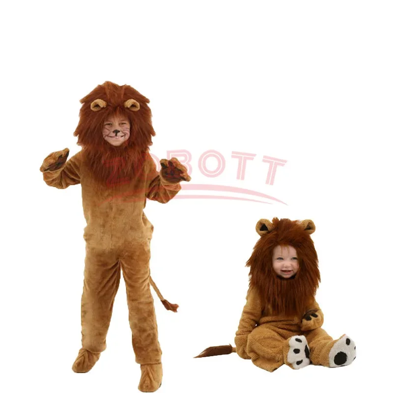 Child Deluxe Lion King Costume Baby Kids Animal Carnival Halloween Cosplay Costumes Fancy Movie Role Jumpsuits