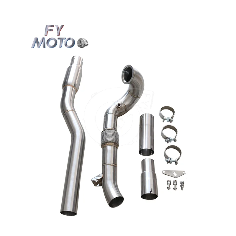 

Exhaust Catted 3.5" Downpipe for VW Golf Gti MK7 R 2.0L EA888 TSI A3 S3 8V Fits LHD&RHD