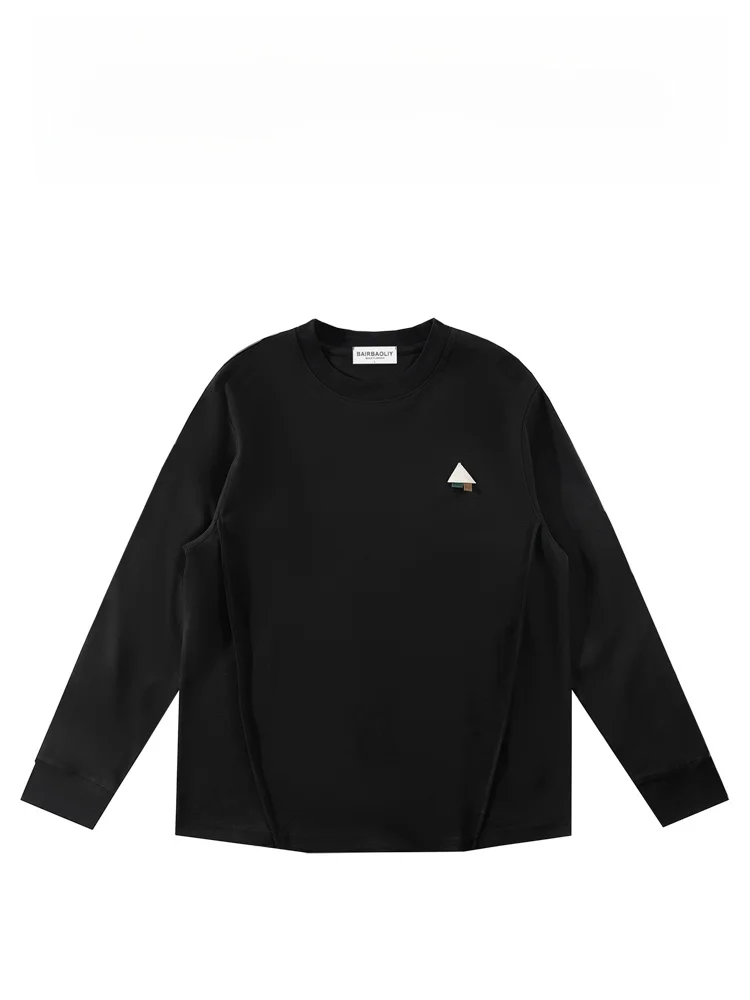 

BAIRBAOLIY Luxury Basic Long Sve Hoodie Men's Casual round Ne Pullover Cotton Polyester Blend Autumn Winter New Sle