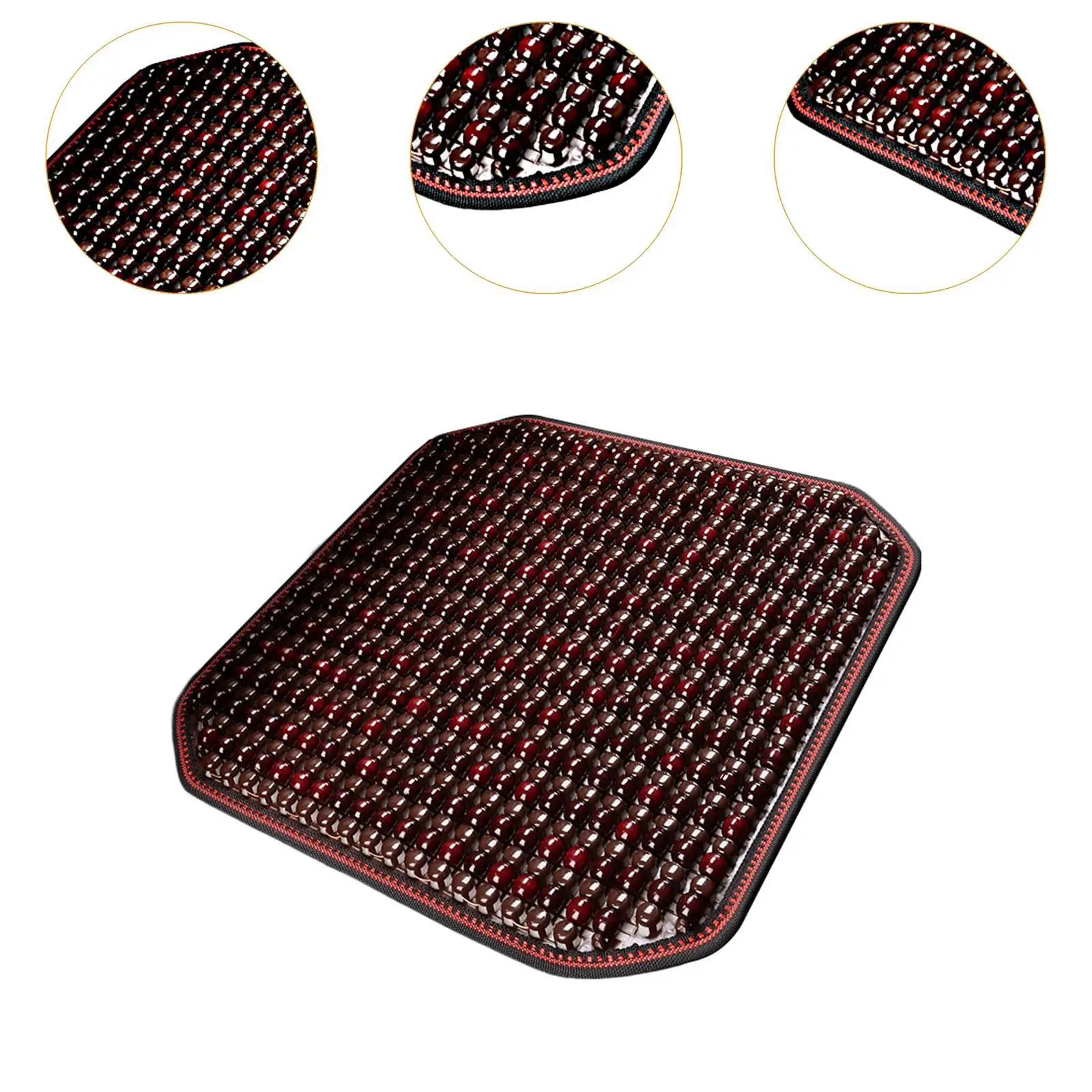 Wood Beaded Seat Cover Pad Massage Seat Cushion Summer Comfortable Handmade Vehicle Accessory Breathable for SUV Truck