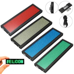 Mini LED Digital Display Rechargeable Programmable Name Badge 15 Display Languages Durable Scrolling Led Tag Sign Badge Module