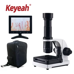 Profesional Nailfold Capillary Microcirculation Detector Blood vascular HD digital Microscope machine TV AV USB 7/8/9/10.1''LCD