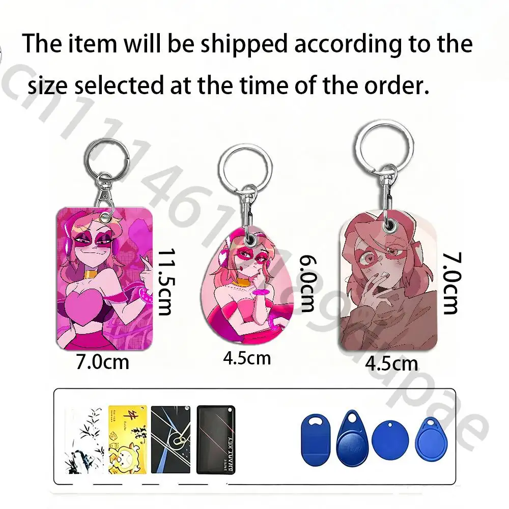 M-Miss Heed-D Protective Printed Leather Card Case Metal Keychain Accessory