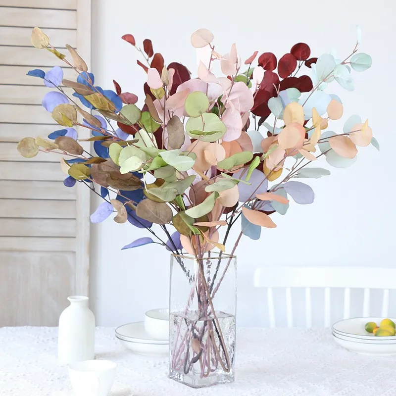 Künstliche Pflanzen mit Langen Stielen, Eukalyptus-Blätter, Geldblatt-Wanddekoration, Hochzeits-Requisiten, Heim-Deko für Vasen, Tische, DIY-Geschenke – Detail 5