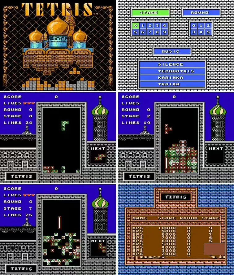 تتريس لبطاقة ألعاب الفيديو 60 دبابيس لوحدة التحكم FC #2