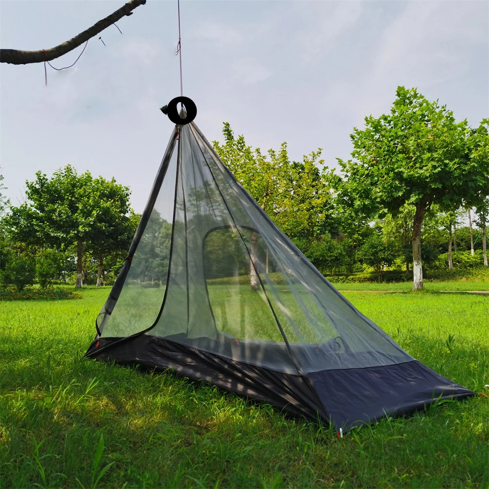 

Four Corner Inner Tent Outdoor Camping Pyramid Tent Mosquito Net Lightweight Equipment Hiking Backpack Tent Portable No Pole