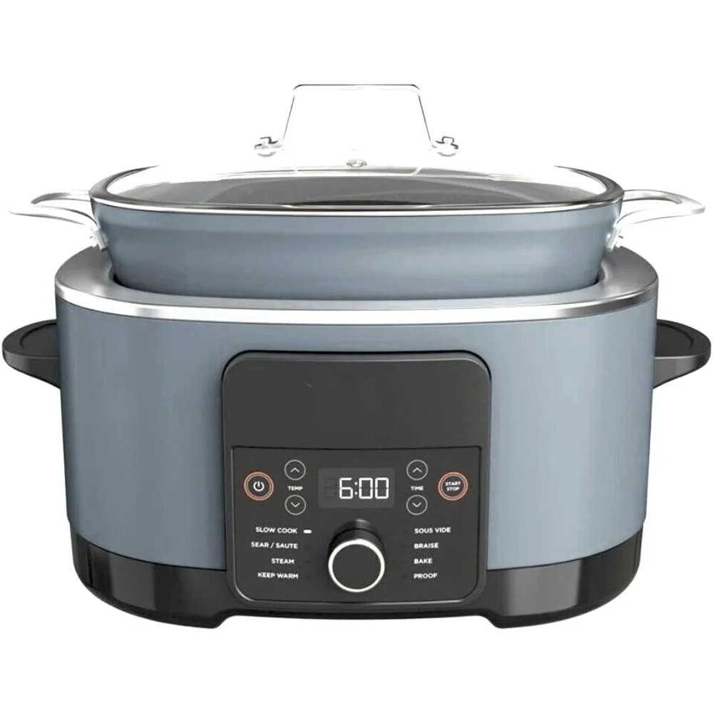 

8.5 Quart Slow Cooker, Glass Lid & Integrated Spoon, Nonstick, Oven Safe Pot To 500°F, 8-in-1 Slow Cooker