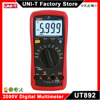 UNI-T UT892 Multimeter Digital 2000V Voltmeter AC DC High Voltage Detector VFC Hz Ohm Capacitance Resistance Electrician Tester