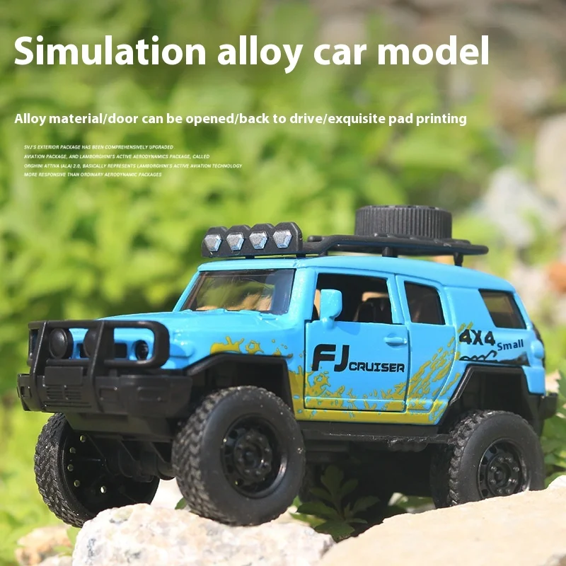 A variety of off-road vehicles pull back function children's alloy car model toys car ornaments gifts cool model.