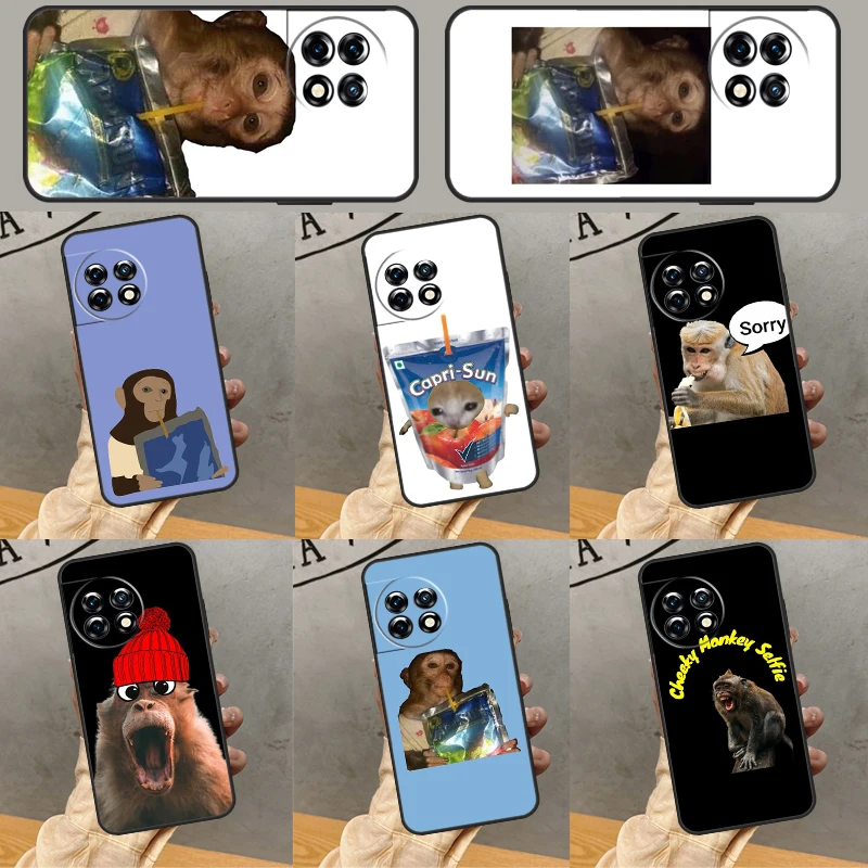 Monkey Sipping  Capri Meme For Nubia Red Magic 8 Pro Phone Case For ZTE Redmagic 6 7 6S 7S 8S Pro 5S 5G 6R Soft Cover