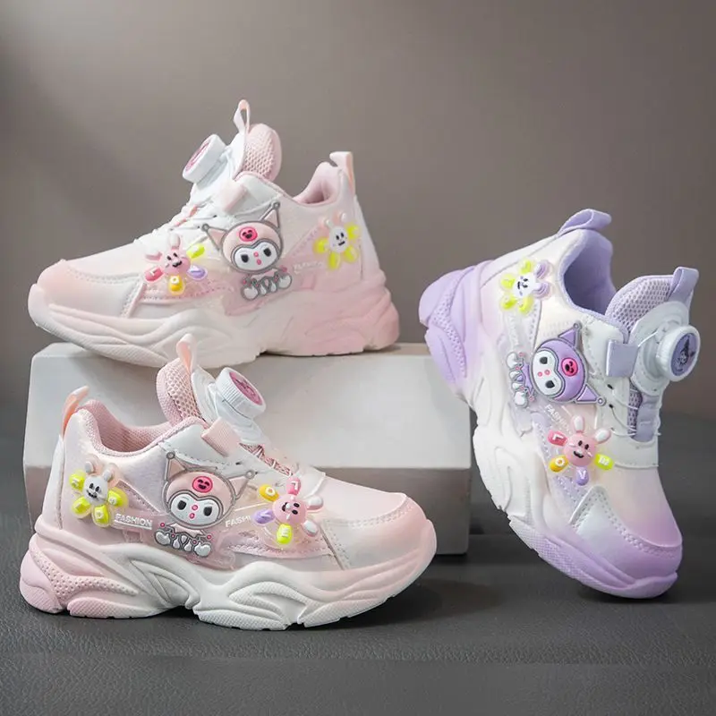 

Kawaii Kuromi Sanrio Students Cute Cartoon Sneakers Children Running Anti Slip Shoes Comfortable Breathable Shoes Gift for Girls