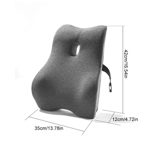 Ergonomische Kissenlendenunterstützung, Baumwollgedächtnis, 4D, gekrümmt, Auto, Büro, Lumbalruhe 8 Hauptverkaufsunterstützung älteres Bett - №6