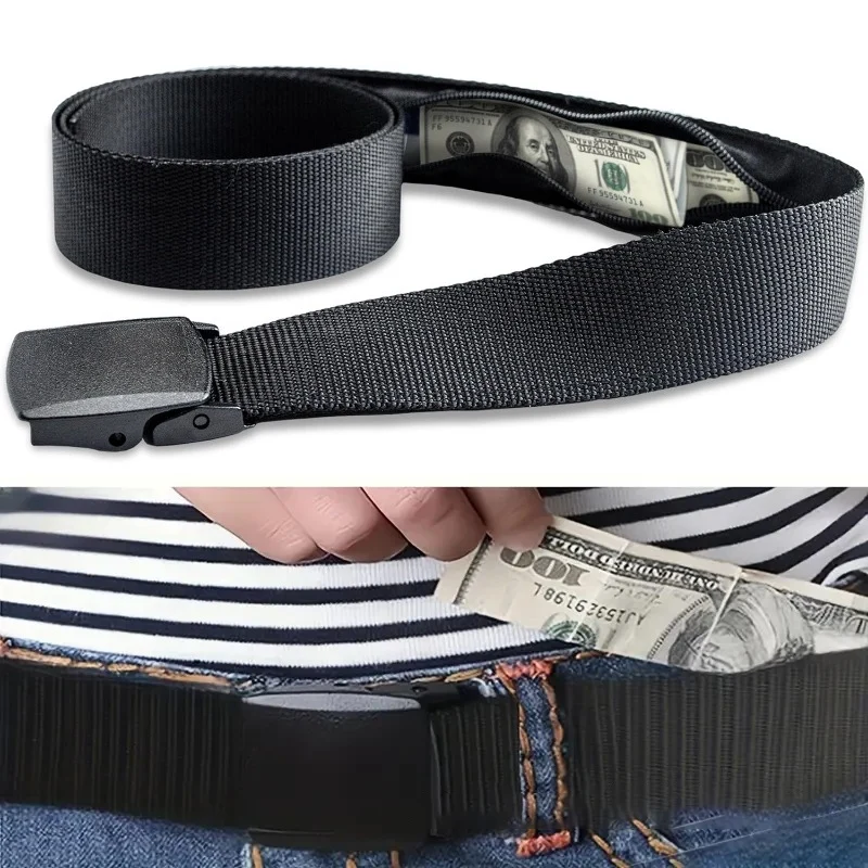 

Противоугонный пояс для денег, скрытый кошелек, RFID-блокирующий поясной ремень для путешествий, секретная сумка для денег, мужская и женская поясная сумка унисекс с защитой