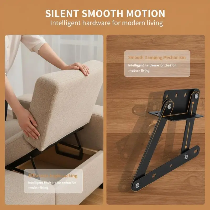 2Pcs Heavy Duty Sofa Coffee Table Folding Hinge 80 Degree Lift Up For DIY