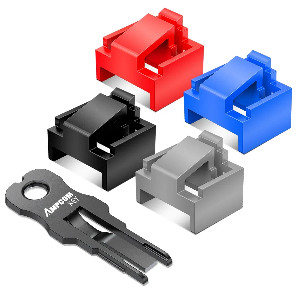 Picture 7: AMPCOM RJ45 Insert Lock with Key, Dustproof Network Plug Connector, Physical Anti-Data Leakage for Switches,Routers,Data Centers