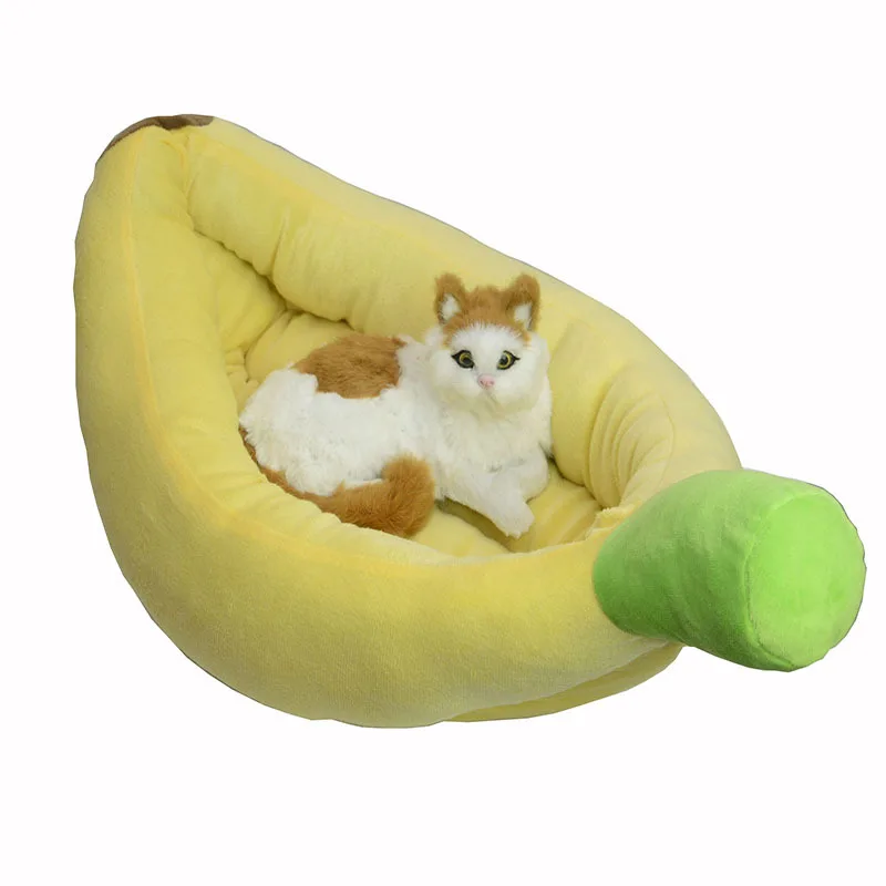 Banana Duck Winter Cat Nest Comfortable Warm Pet Mat Home Cat Nest Pet Supplies Plush Windproof Fun Cartoon Pet Nest bed