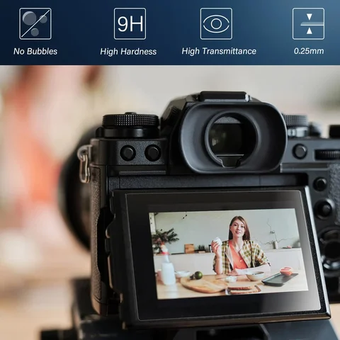 Paquete de 2 vidrio templado para Fujifilm XT50 XT30 XT5 XT4 X100VI X100V X100IV XS20, accesorios de película protectora de pantalla antiarañazos