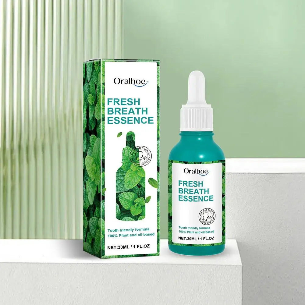 Obat penghilang bau mulut, menghilangkan bau mulut Mint lembut jatuh dingin dari Esens Rid perawatan melawan 30mL untuk napas Mint Oral Ba S0R7