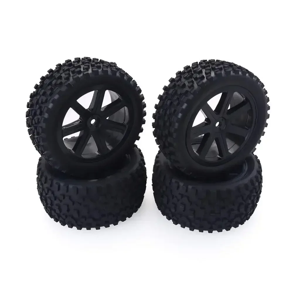 4 Uds 1/10 RC neumáticos de goma para coche ruedas de plástico para Redcat HSP HPI Hobbyking Trxs Losi VRX LRP ZD Racing 1/10 Buggy