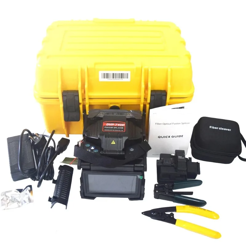 DVP-740 Updated DVP-740D Multi-language FTTH Fiber Optic Splicing Machine Fusion Splicer withBattery