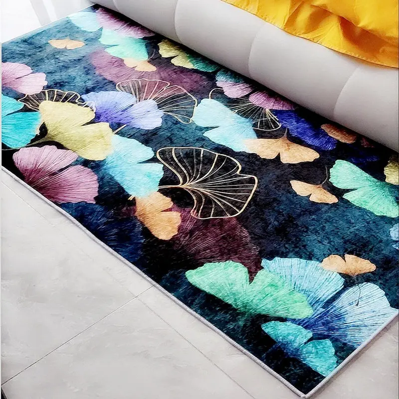 Diamond Velvet Bedroom Carpet Soft 80x160cm Bedside Mat Living Room Decoration Floor Carpet Anti-slip Bathroom Rug Kitchen Mat