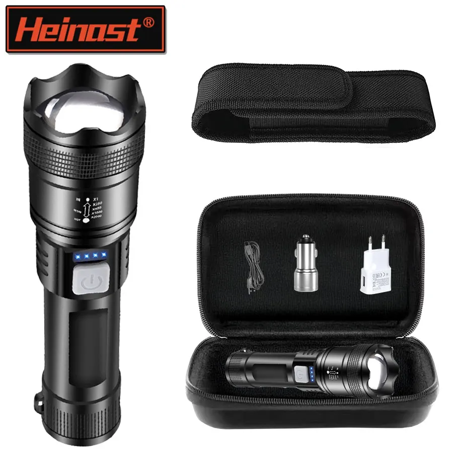 

Мощный светодиодный фонарик, тактический фонарь дальнего действия, телескопический зум, USB перезаряжаемая портативная лампа для уличной аварийной рыбалки