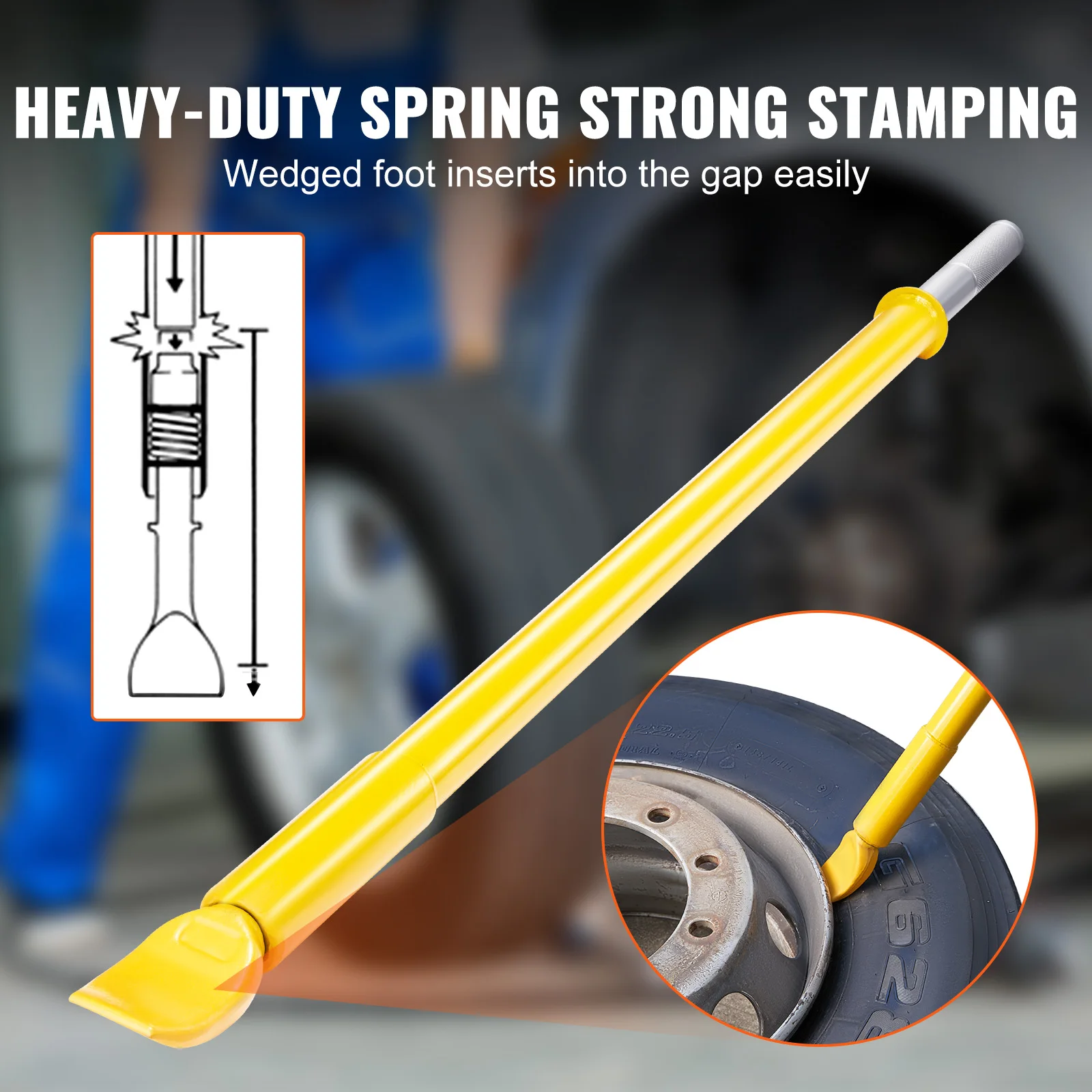 VEVOR Tire Bead Breaker Slide Hammer Tire Slide Hammer Heavy Duty Steel Tire Changing Tool for Car Truck Trailer Tire Removal