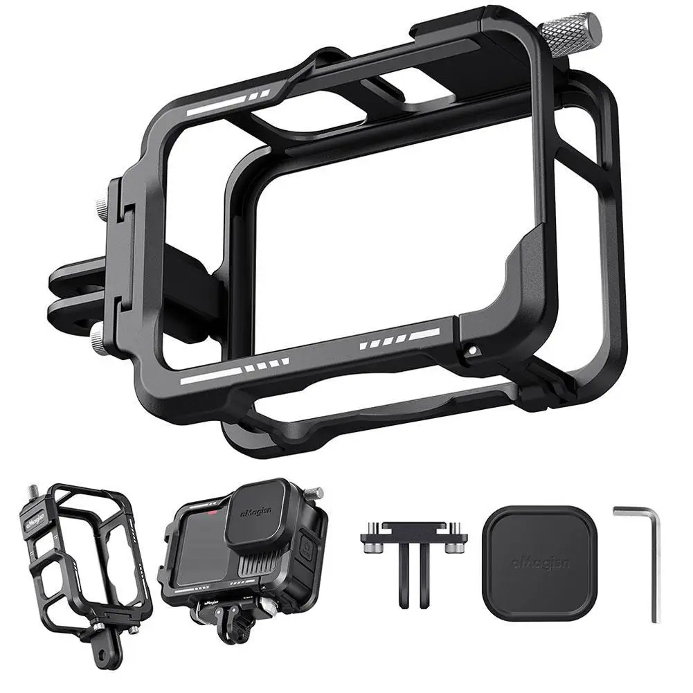 Metal Cage For Go Pro Hero 13 Aluminium Alloy Skeleton Frame Protective Case Frame Housing for Go Pro Hero 13 12/11/10 Accessory