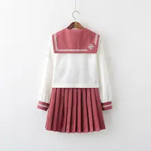 Girls School Uniform with Heart Embroidery #5