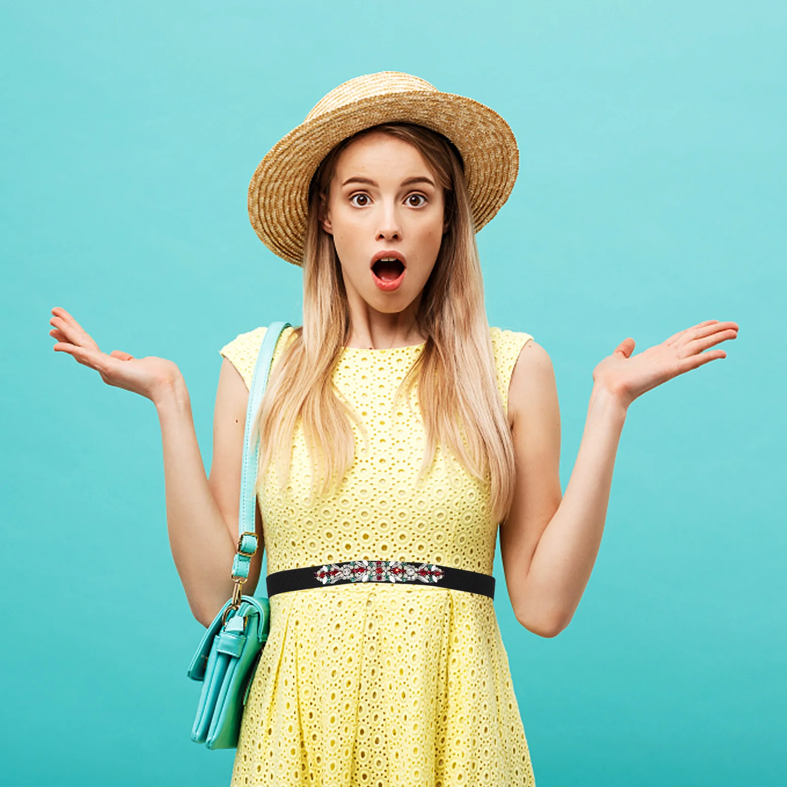 حجر الراين مطرز تمتد حزام الخصر كريستال مطاطا نحيل حزام لفساتين الزفاف فساتين السهرة أحزمة كريستال الحزب #1