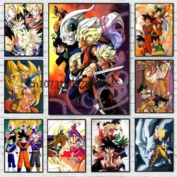 Classic Bandai Anime Dragon Ball HD Poster Goku Gohan Vegeta Piccolo Friza Retro Canvas Painting Print Wall Art Children Gift