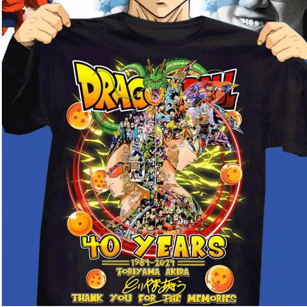 

New Summer Dragon Ball Cotton Crew Neck Short Sleeve Casual Loose Retro Street Youth Trend Couple T-Shirt