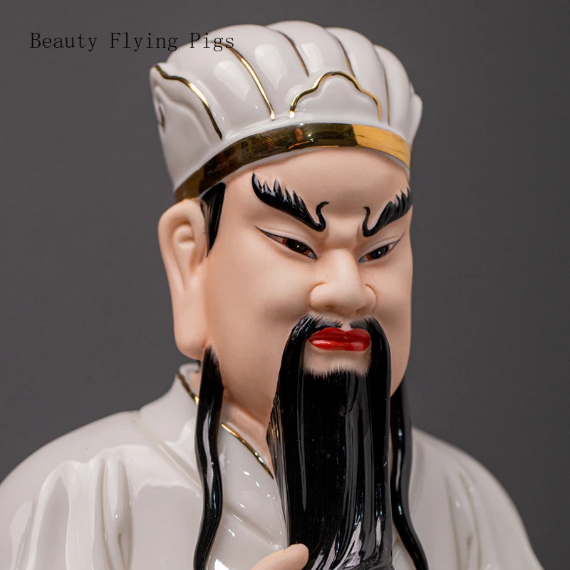 تمثال إله المدينة من السيراميك لتزيين المنزل ، الطاوية القاضي ، زخرفة العبادة ، الملحقات المنزلية ، 30 * ، 1 * *