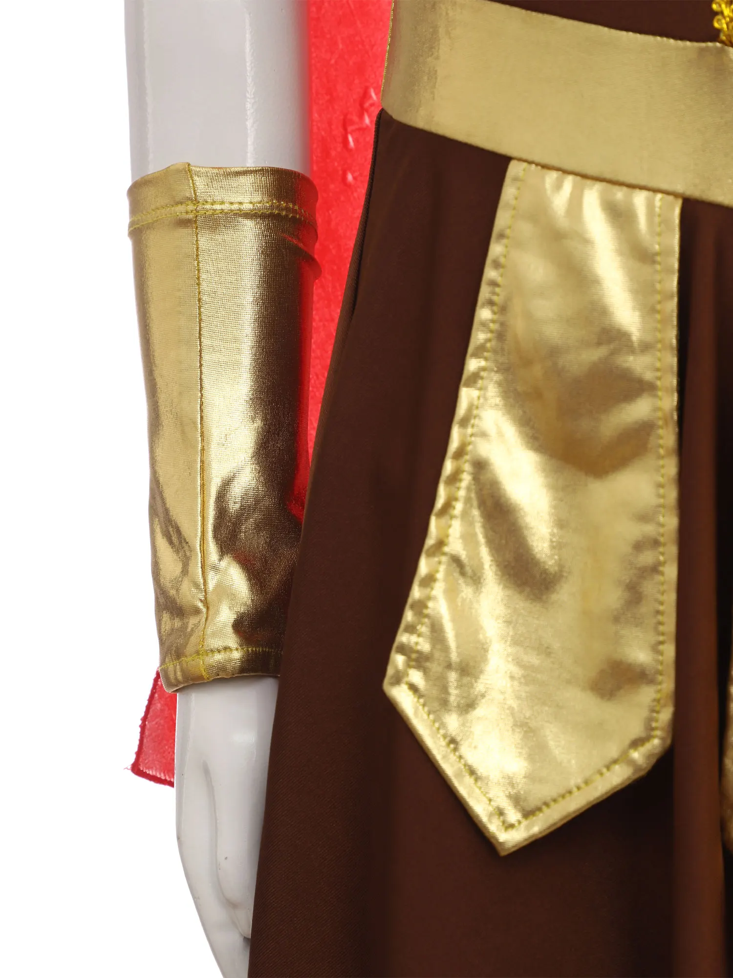 أطفال بنات هالوين المحارب الروماني القديم زي القرون الوسطى الجندي المصارع تأثيري فستان الحفلات كرنفال لعب الأدوار فستان #5