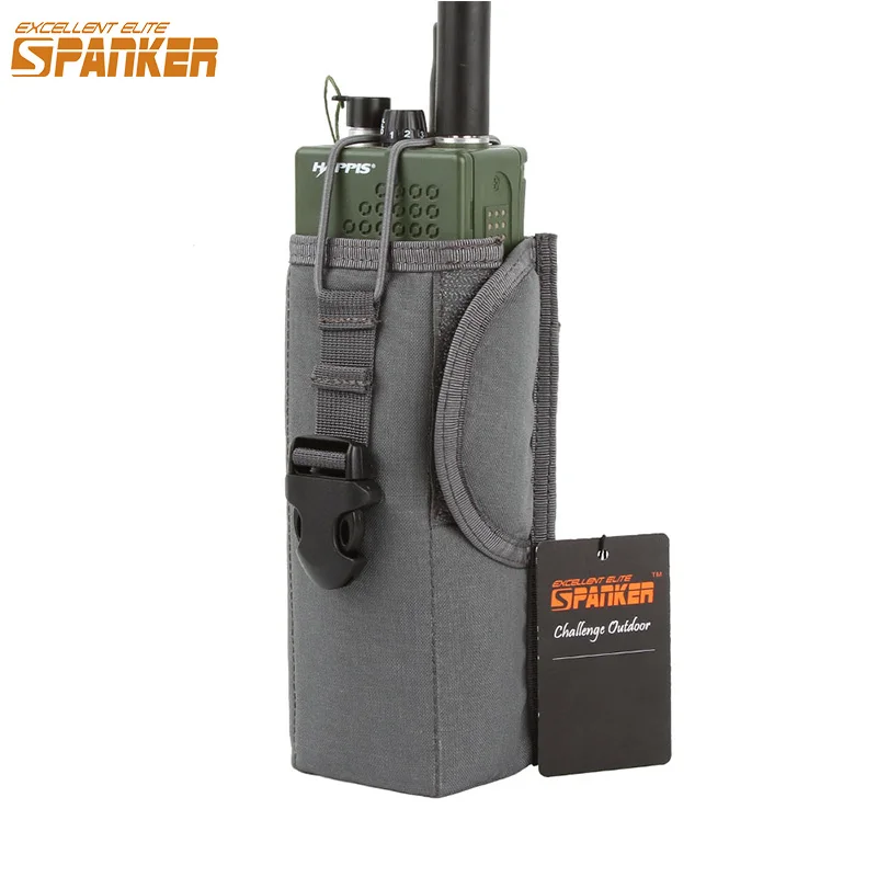 EXCELLENT ELITE SPANKER Tactical Radio Pouch Molle Walkie Talkie Pouches Waist Bag Holder Pocket Magazine Pouch Mag for Camping