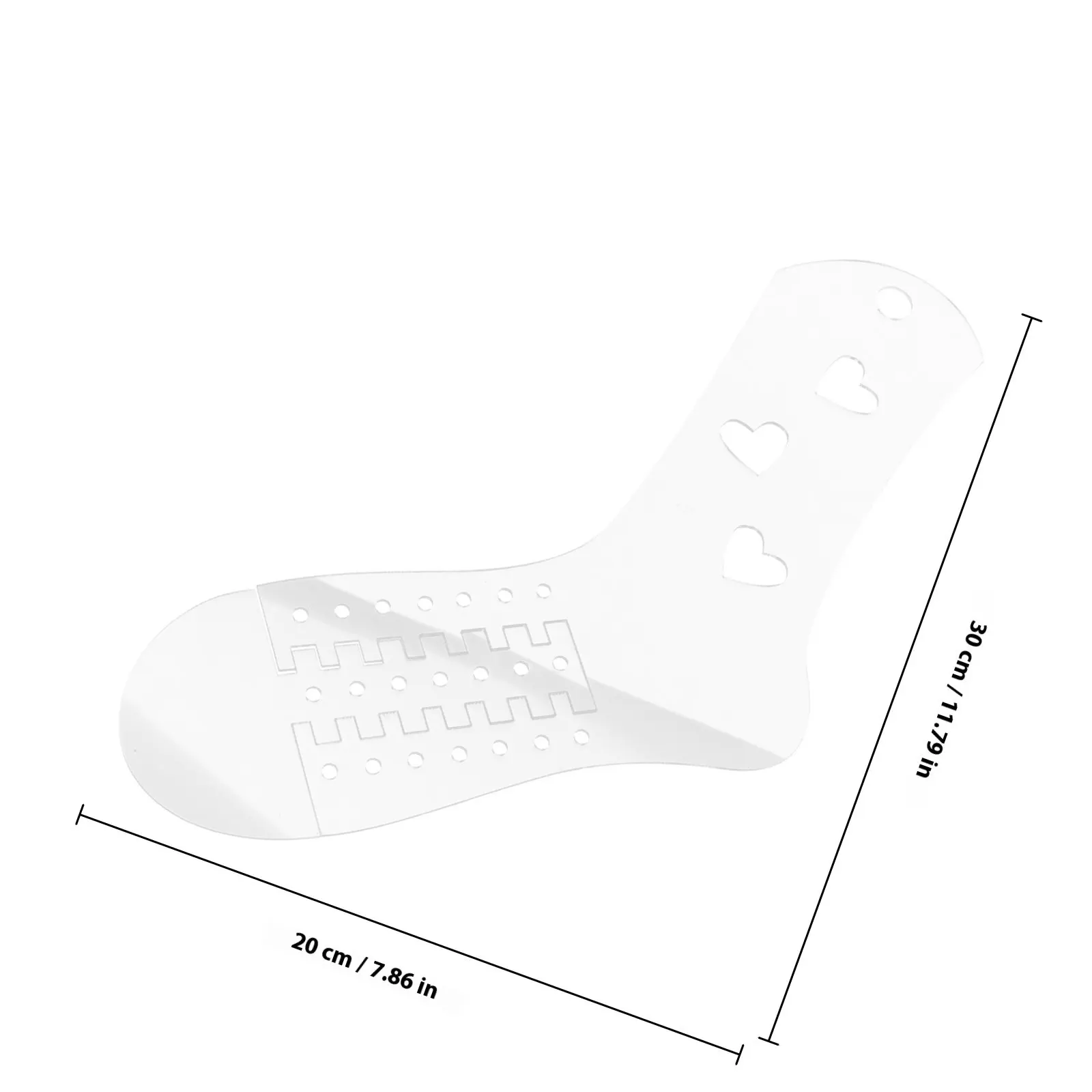 2Pcs Acrylic Sock Blockers Knitting Supplies Sock Shaping Mold Display Holder Decoration Tool Non Snag Smooth