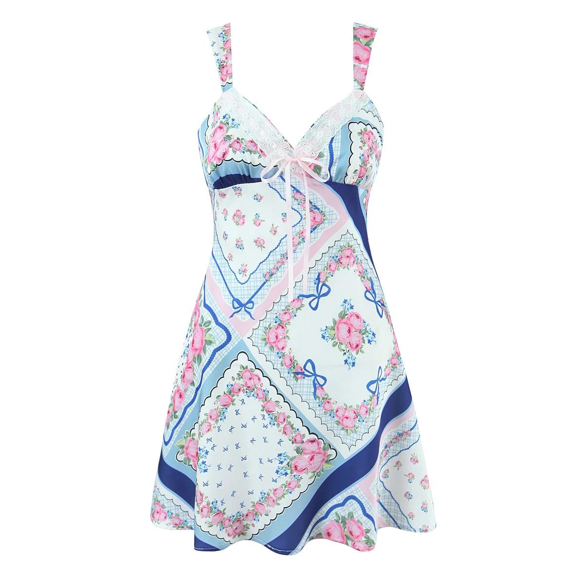 Vestido Mini Camisole de Cetim Estampado para Mulheres, Estilo Fashion Hot Girl       F2P2
