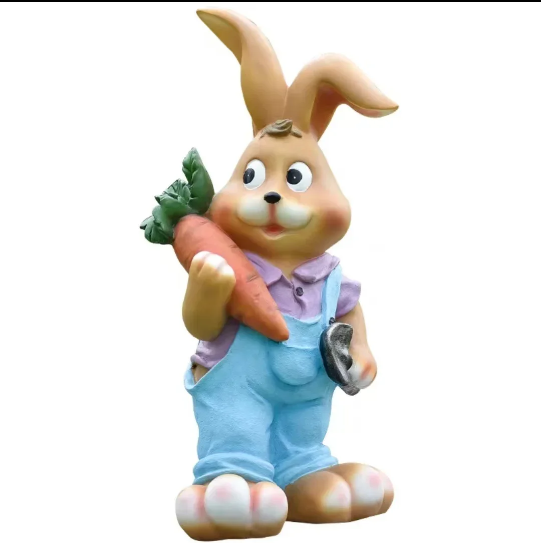 

Outdoor lawn cartoon rabbit decorative ornament kindergarten community garden courtyard garden fiberglass sculpture ornament