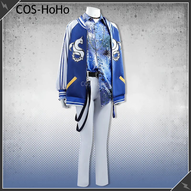 COS-HoHo Vtuber Koyanagi Rou Half Anniversary Game Suit Cool Handsome Uniform Cosplay Costume Halloween Party Role Play Outfit