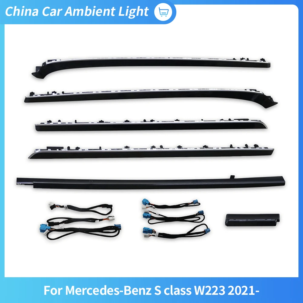 S Class Atmosphere Light Suitable For Benz W223 car accessories 4D Rotating High Sound Luminescent Mid Sound Cover