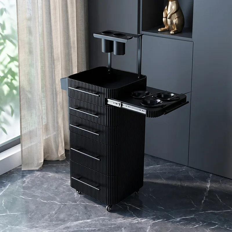 Luxury beauty salon trolley barber shop multi-functional storage locker hair salon perm and dyeing tool trolley