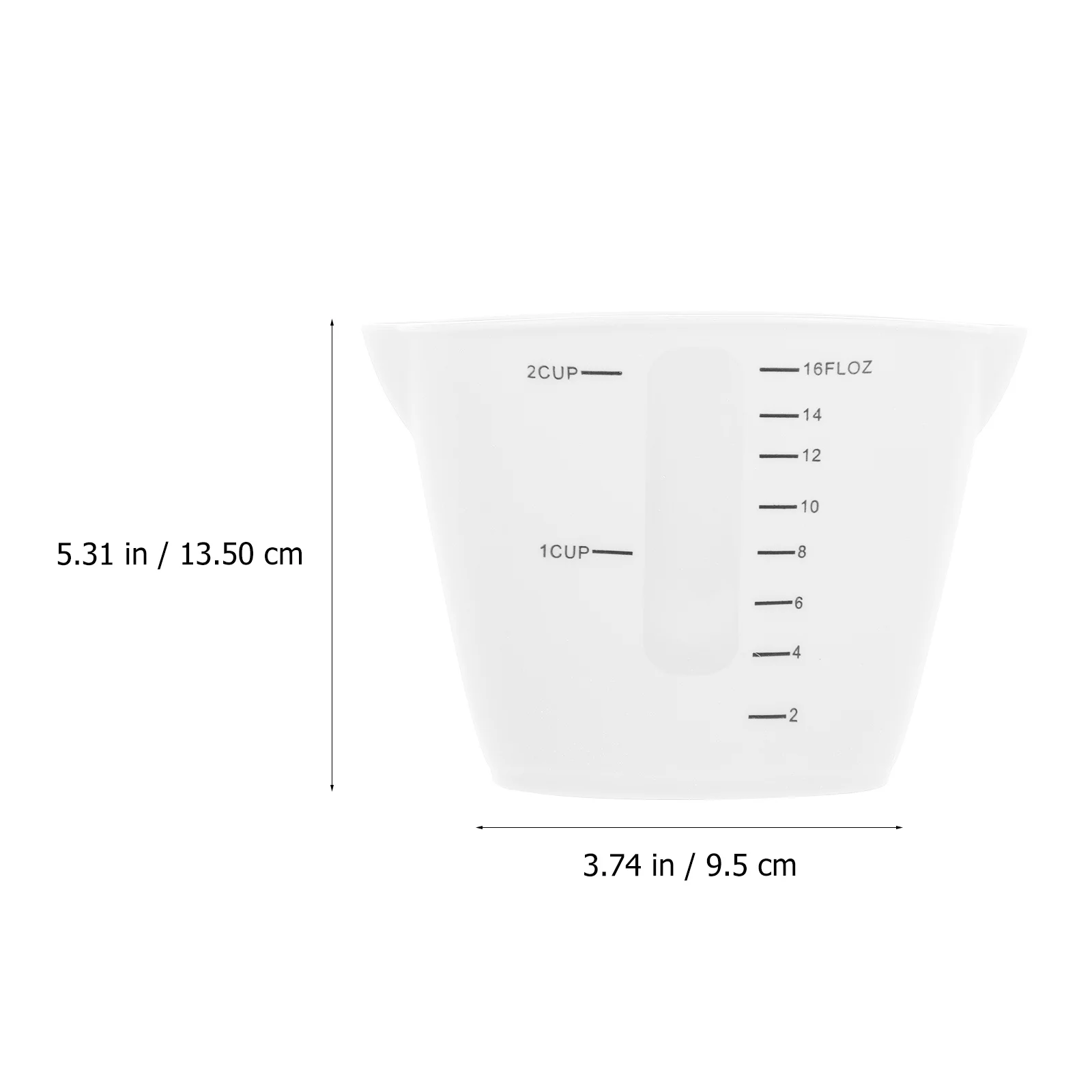 

1Pcs Practical Kitchen Measuring Cup Baking Tool Clear Scale Double Mouth Design Easy Clean Measuring Jug Graduated Cups